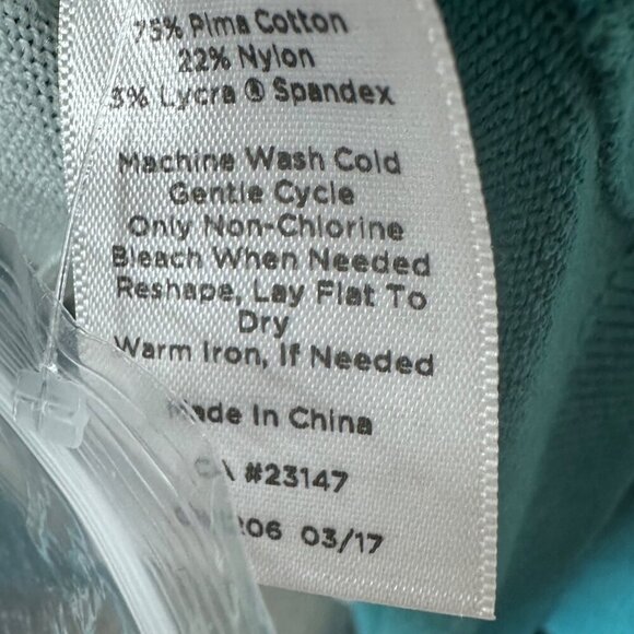 NWOT Talbots Plus Striped Button-Down Cardigan Womens 3X Blue White Pima Cotton - Picture 5 of 8